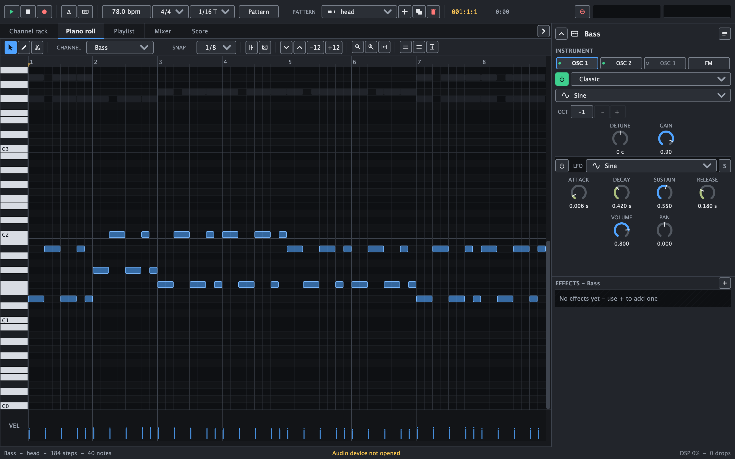 dew's piano roll